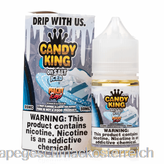 Iced Peachy Rings – Candy King Auf Salz – 30 Ml, 35 Mg Vape-Geschmack